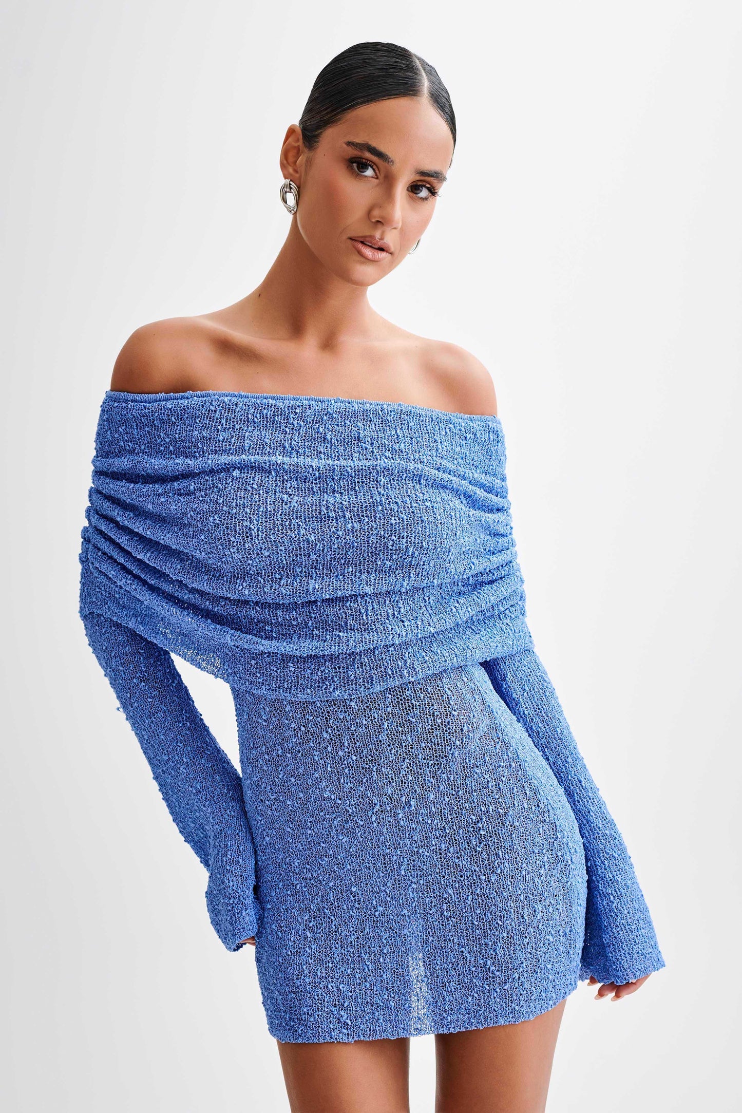 MESHKI - Marisol Off shoulder Boucle Mini (S)