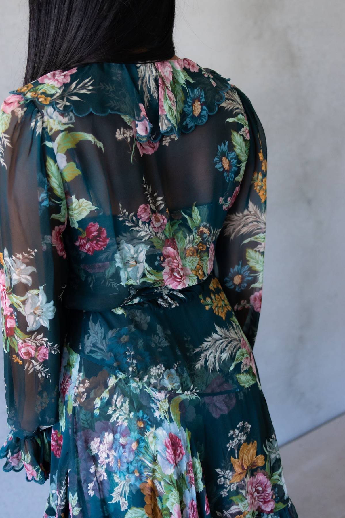 ZIMMERMANN - Wavelength Scallop Frill Dress (AU 8/10)