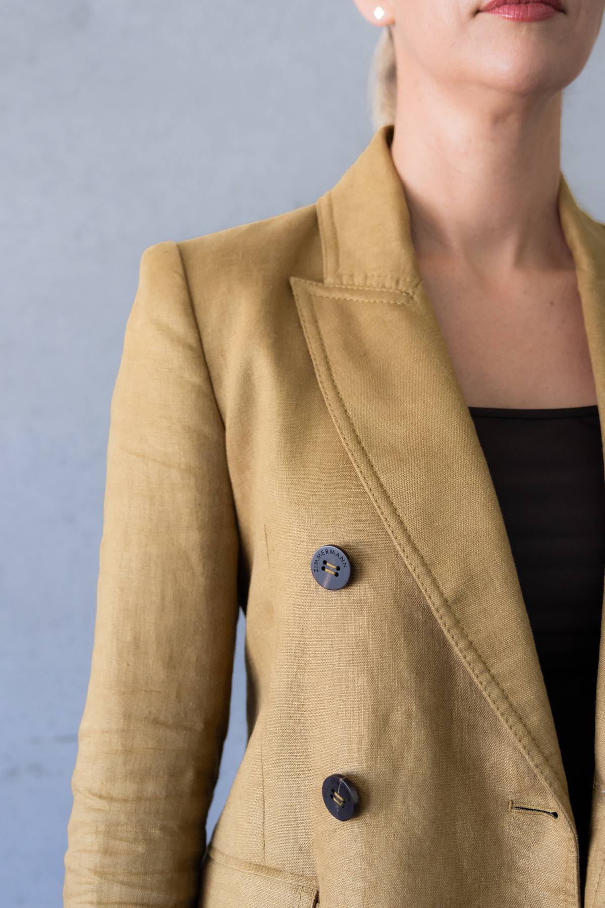 ZIMMERMANN SUIT - Mustard Linen Double Breasted Suit (AU 8/10)