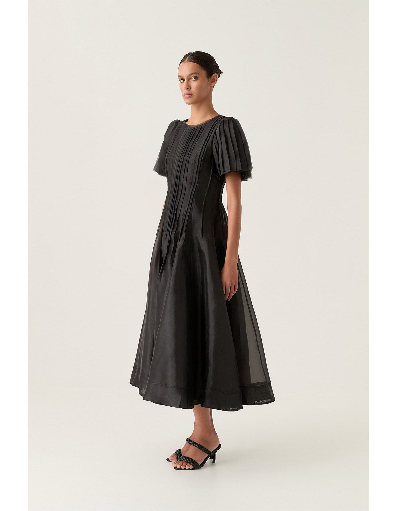 AJE - Nova Pleated Midi Dress (AU 14)