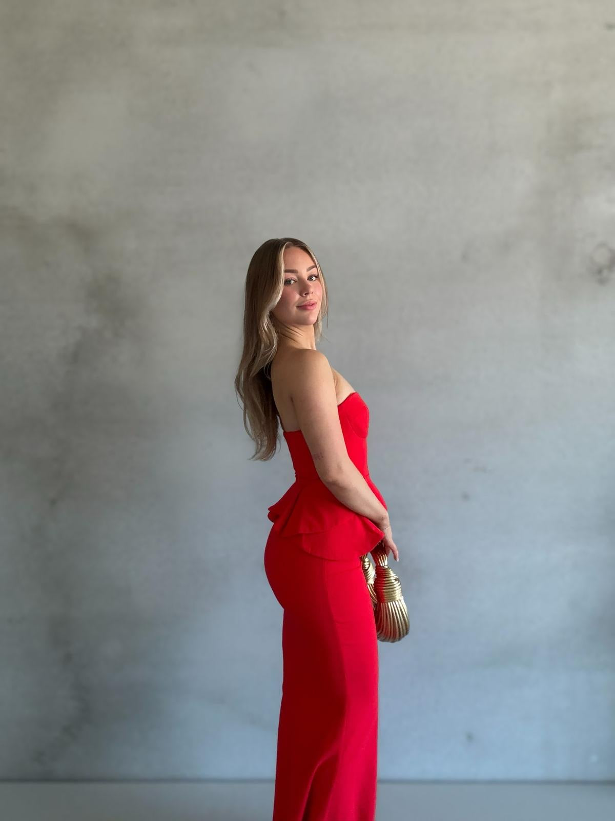 SHEIKE - Strapless Pendulum Maxi Dress (AU 8)