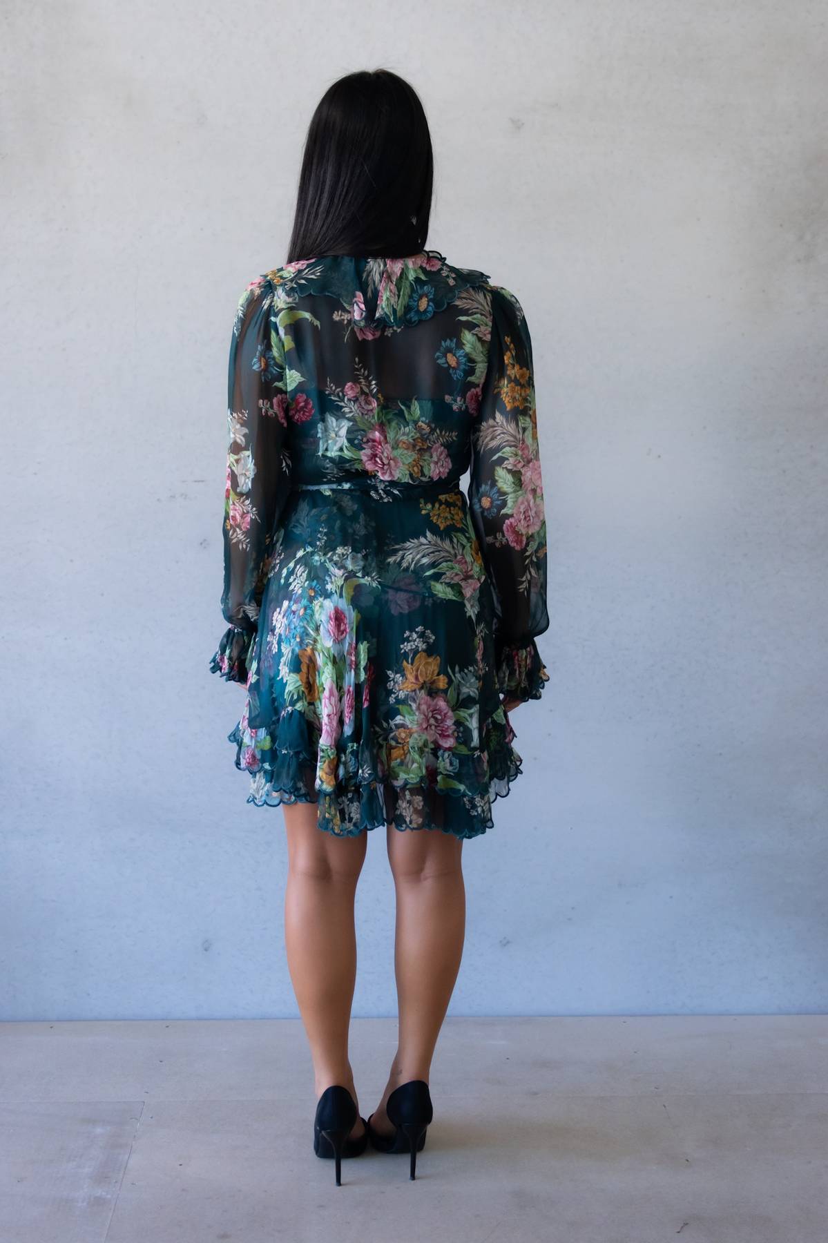 ZIMMERMANN - Wavelength Scallop Frill Dress (AU 8/10)