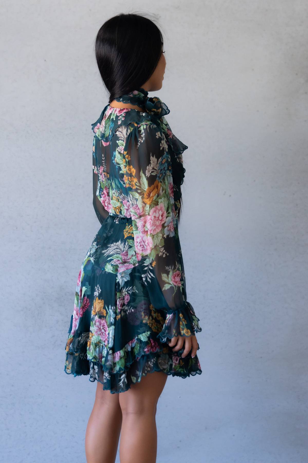 ZIMMERMANN - Wavelength Scallop Frill Dress (AU 8/10)