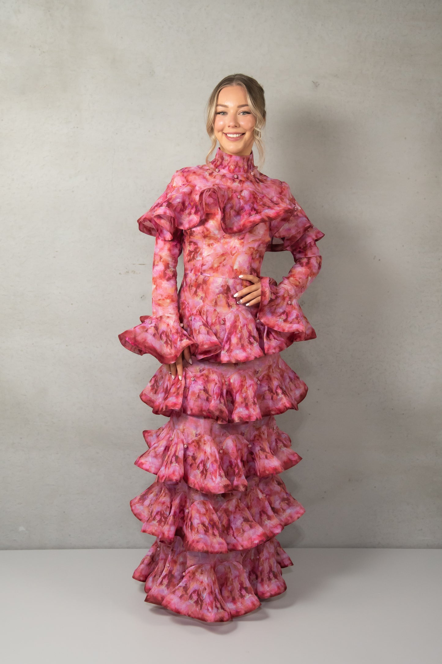 ZIMMERMANN - Kaleidoscope Hugh Neck Maxi Dress (AU 6/8)