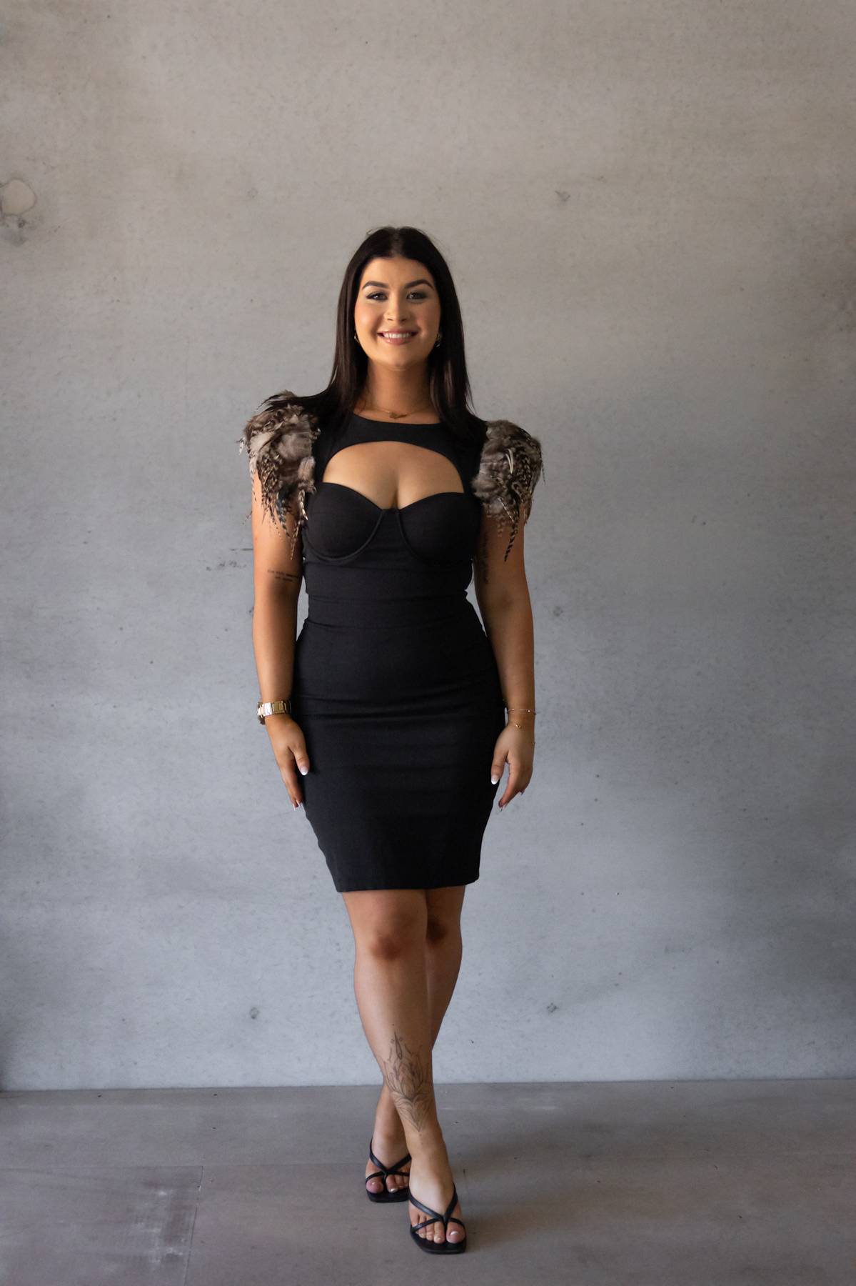 PASCUCCI - Mazzello Feather Dress (M)