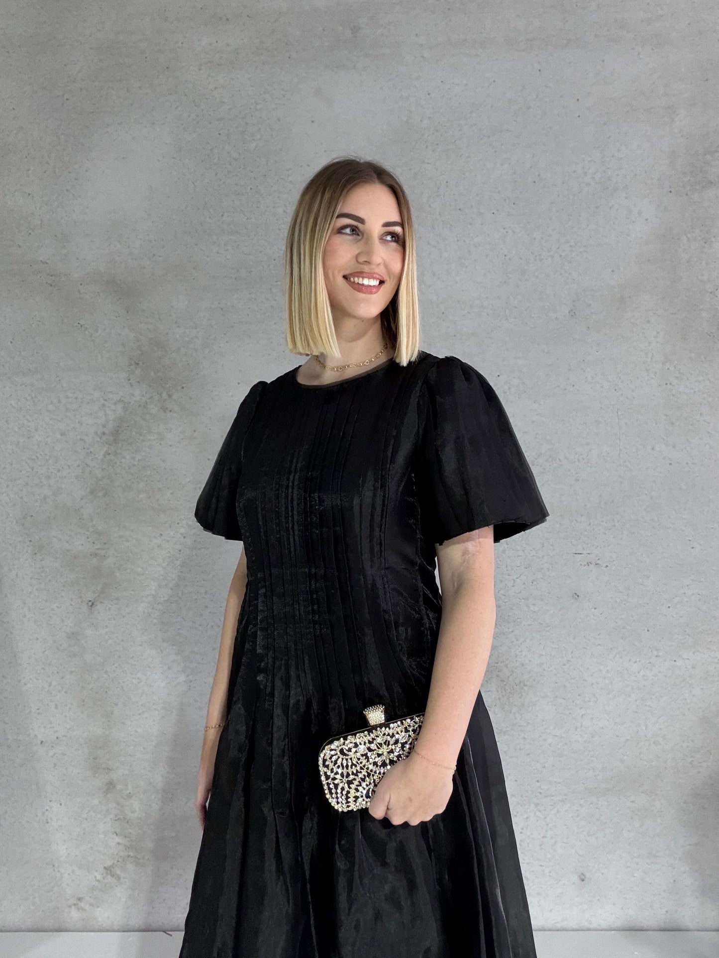 AJE - Nova Pleated Midi Dress (AU 14)