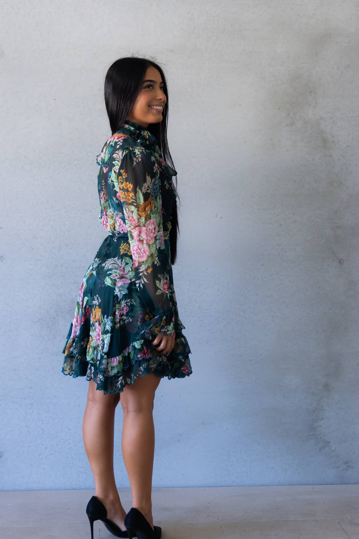 ZIMMERMANN - Wavelength Scallop Frill Dress (AU 8/10)