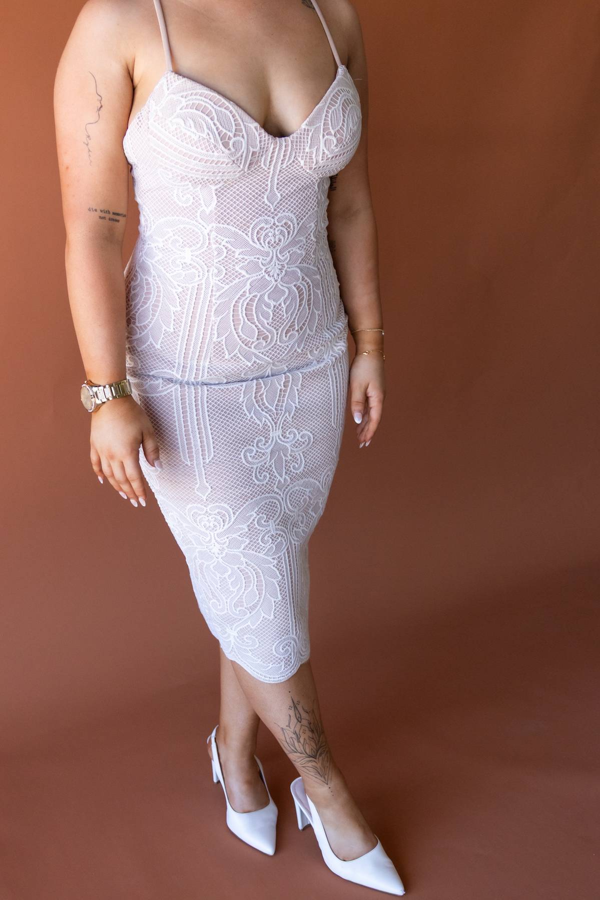 SHEIKE - Lunar Lace Midi Dress (AU 10)