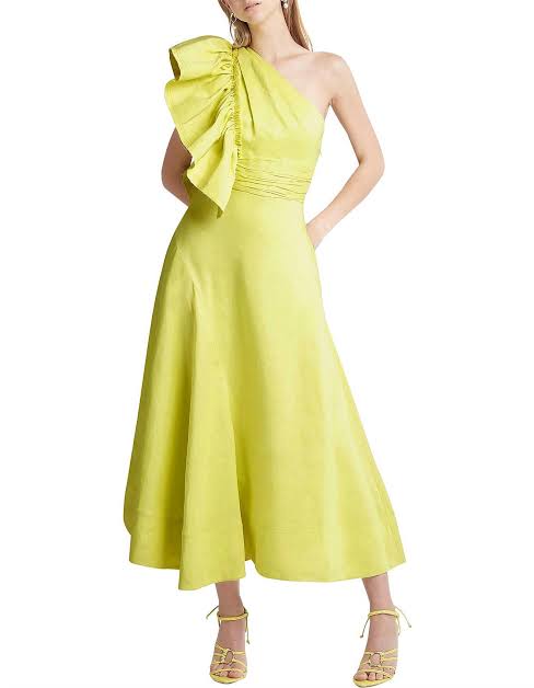 AJE - Bonjour Asymmetric one shoulder Midi (AU 6)