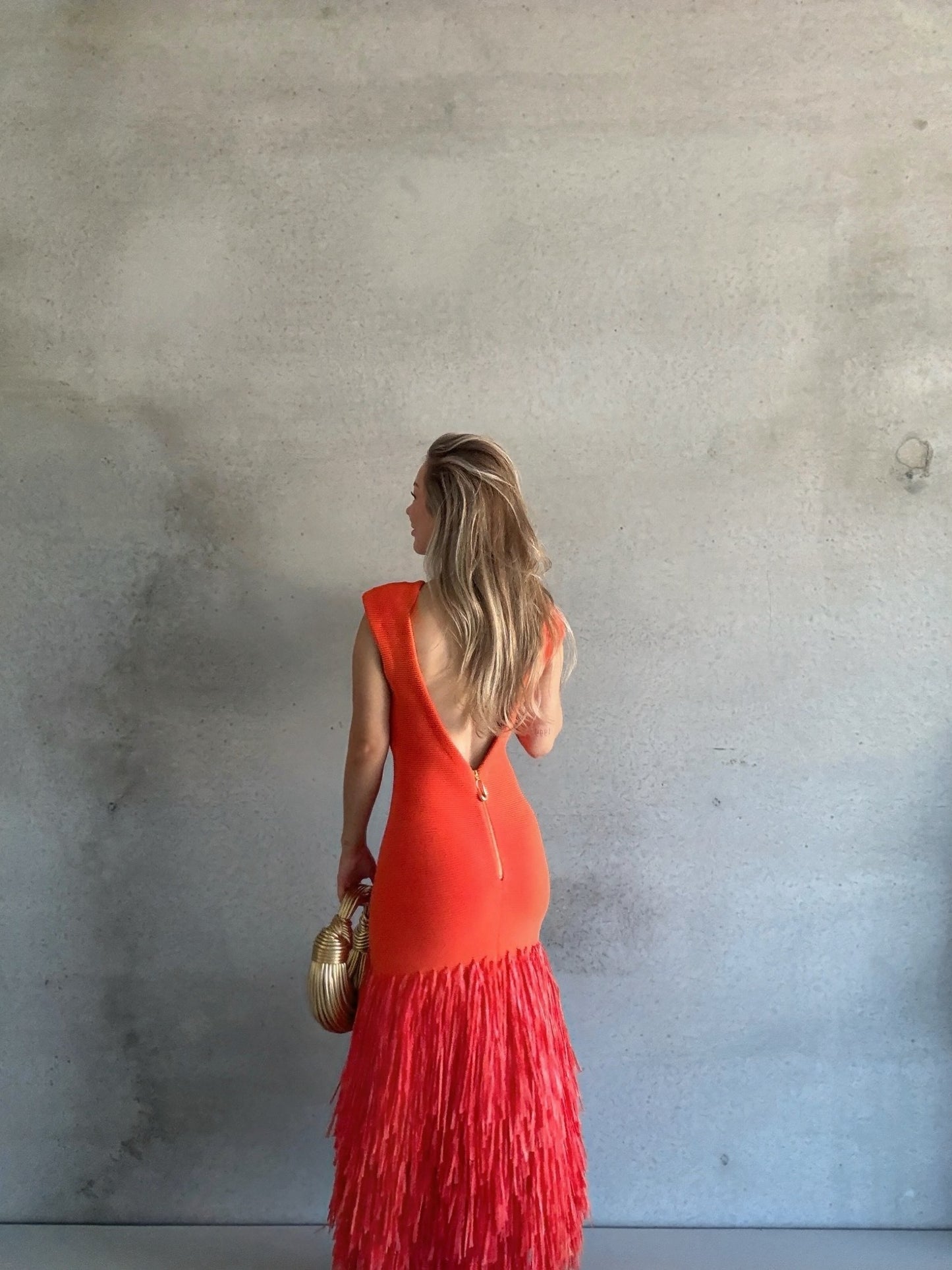 AJE - Rushes Raffia Knit Midi Dress (AU 8/10)