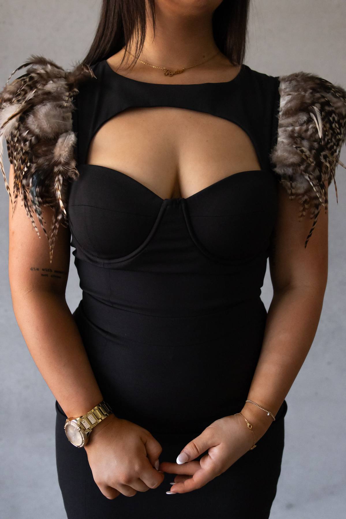 PASCUCCI - Mazzello Feather Dress (M)