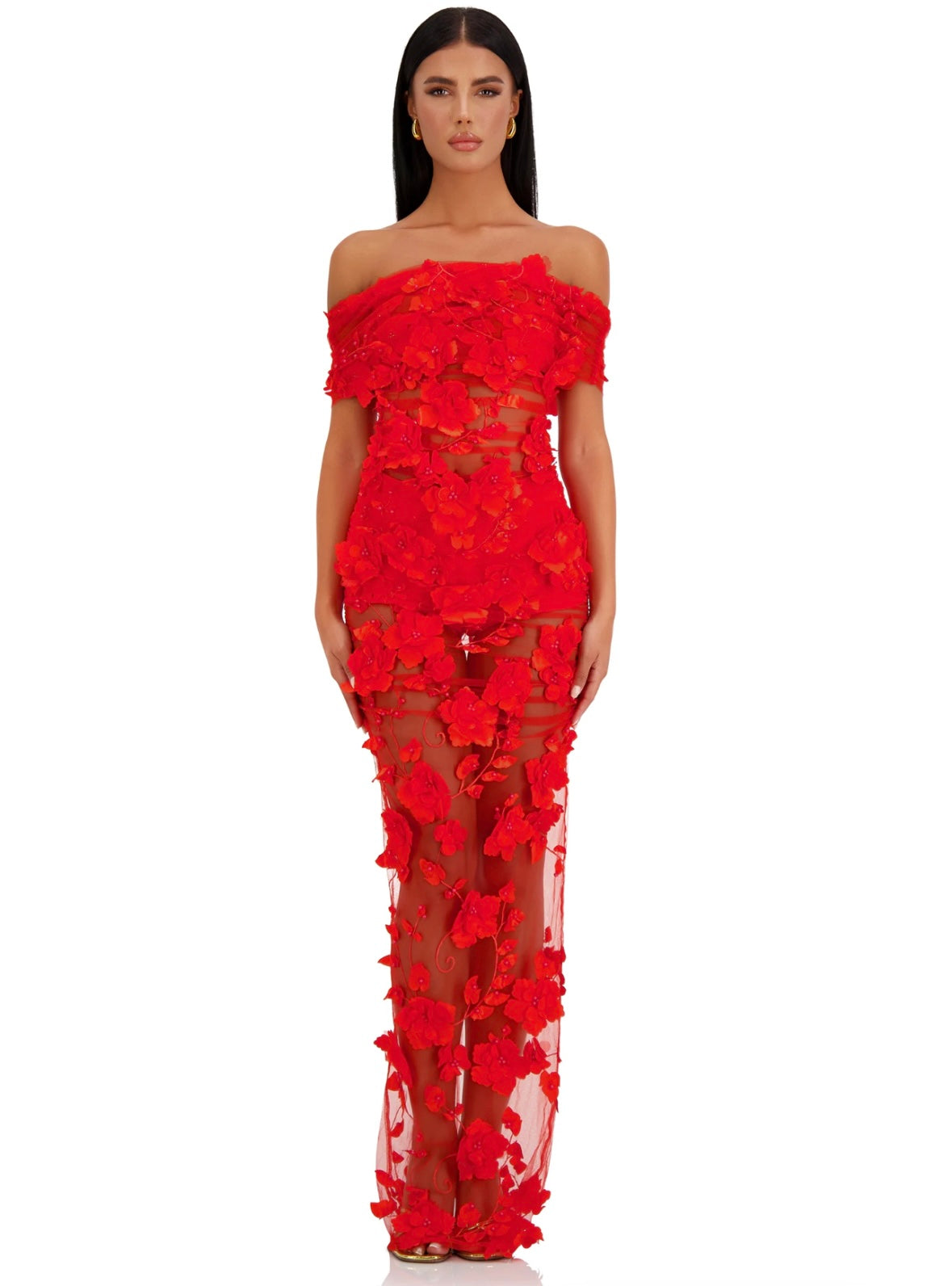 ALAMOUR THE LABEL - Florentina Dress in Red