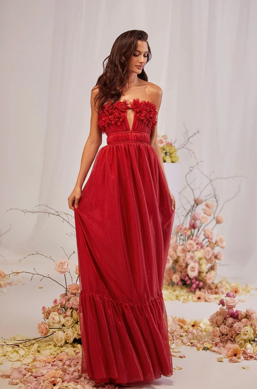 ALAMOUR THE LABEL - Leonie Dress in Red