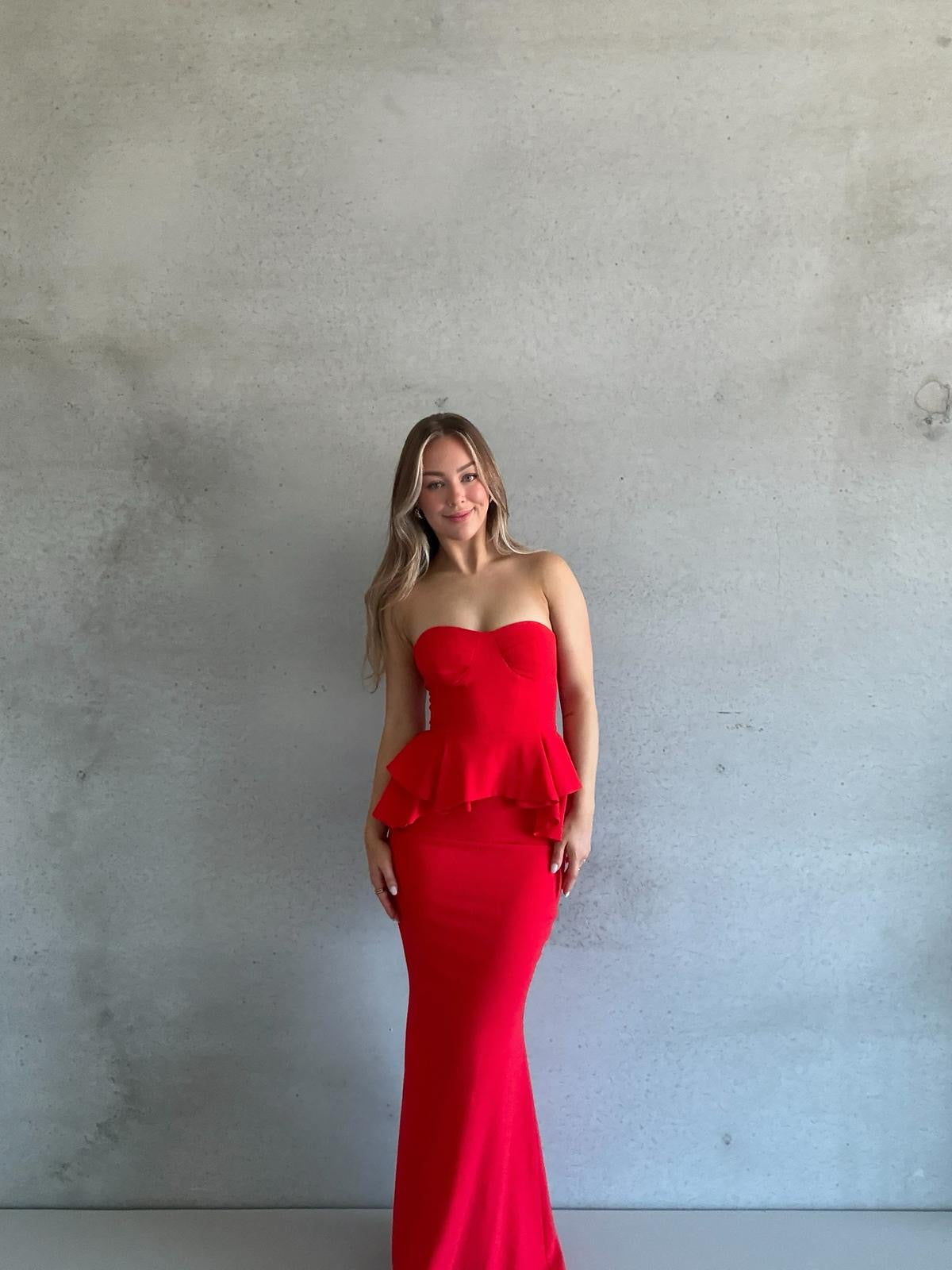 SHEIKE - Strapless Pendulum Maxi Dress (AU 8)