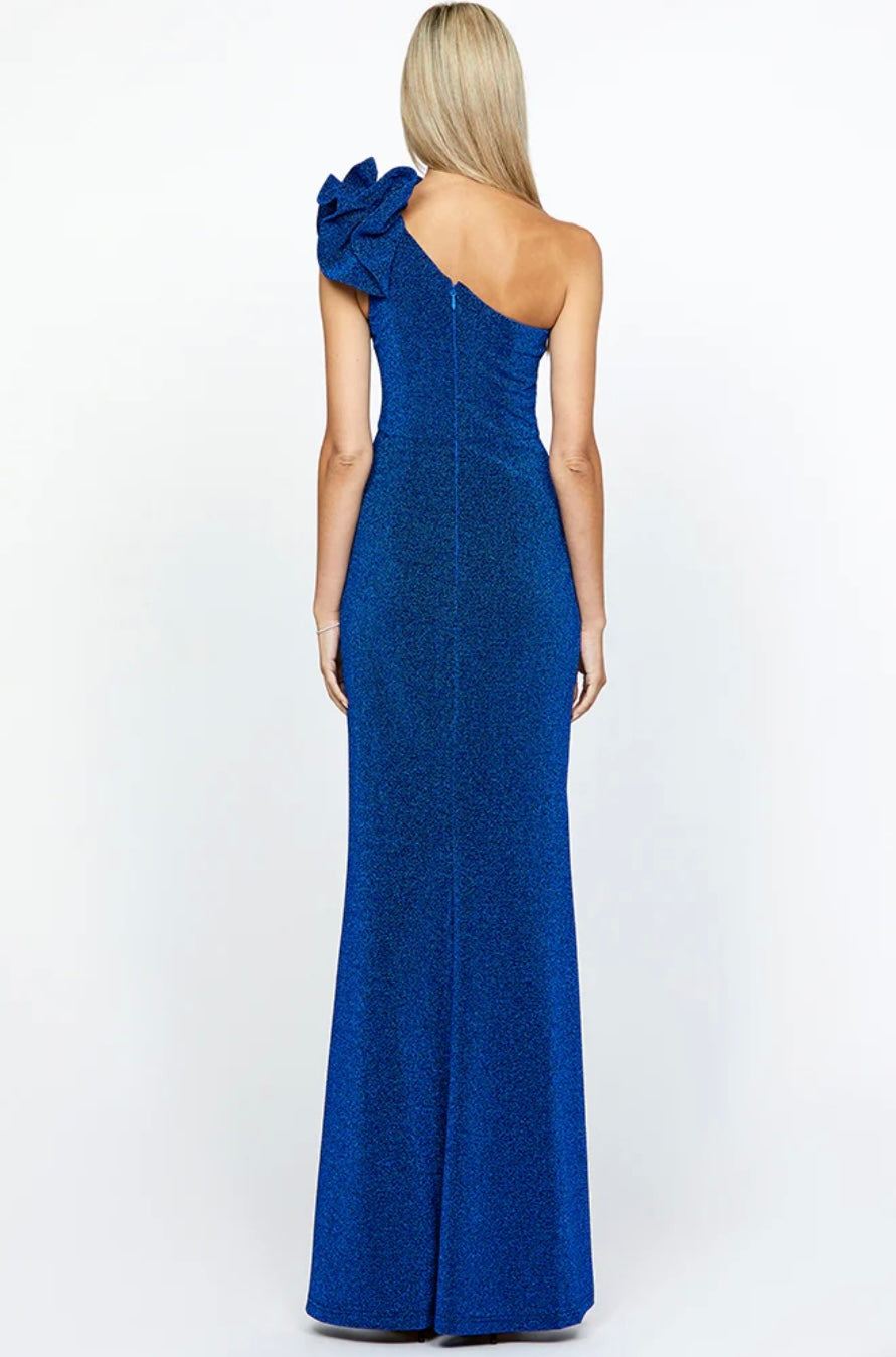 BARIANO - Kristi One Shoulder Gown in Cobalt Blue (AU 16)