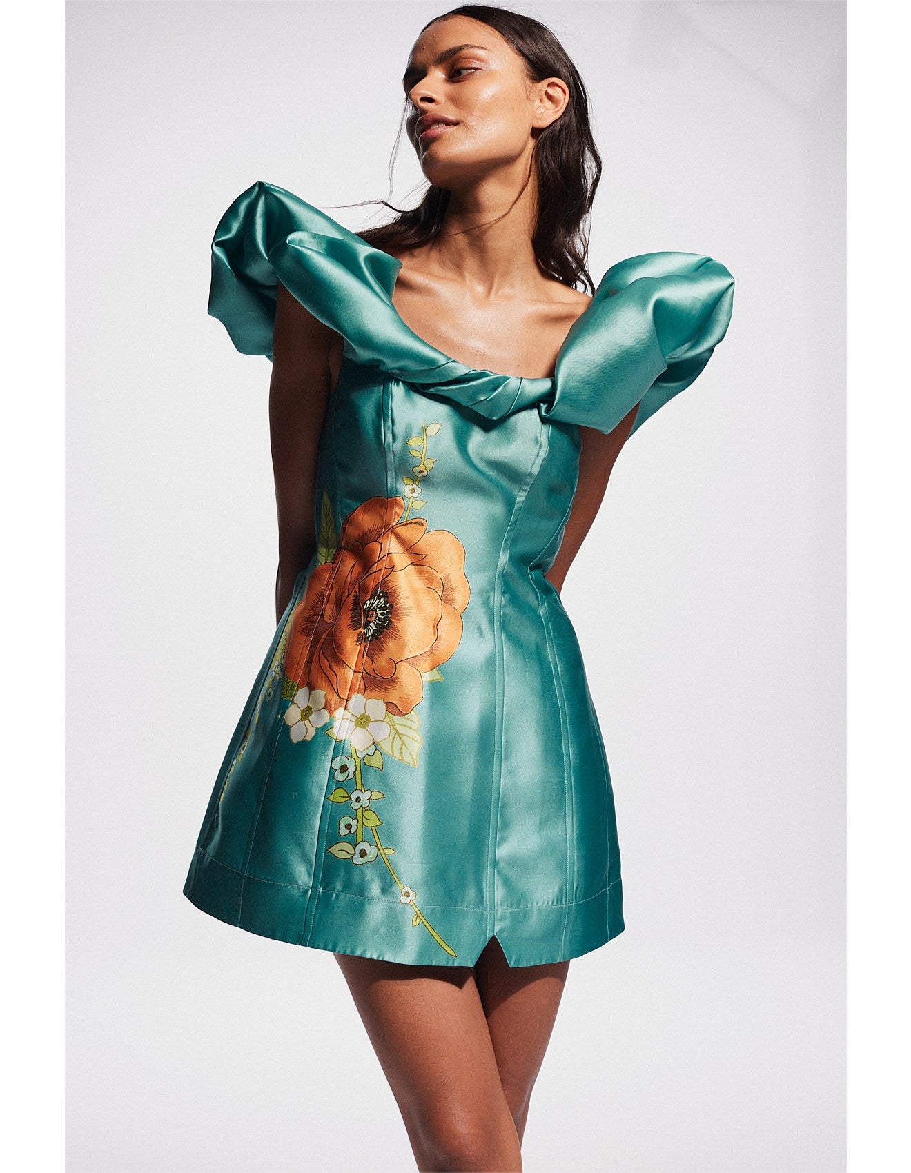 ALEMAIS - Regent Jade Mini Dress (AU 8)