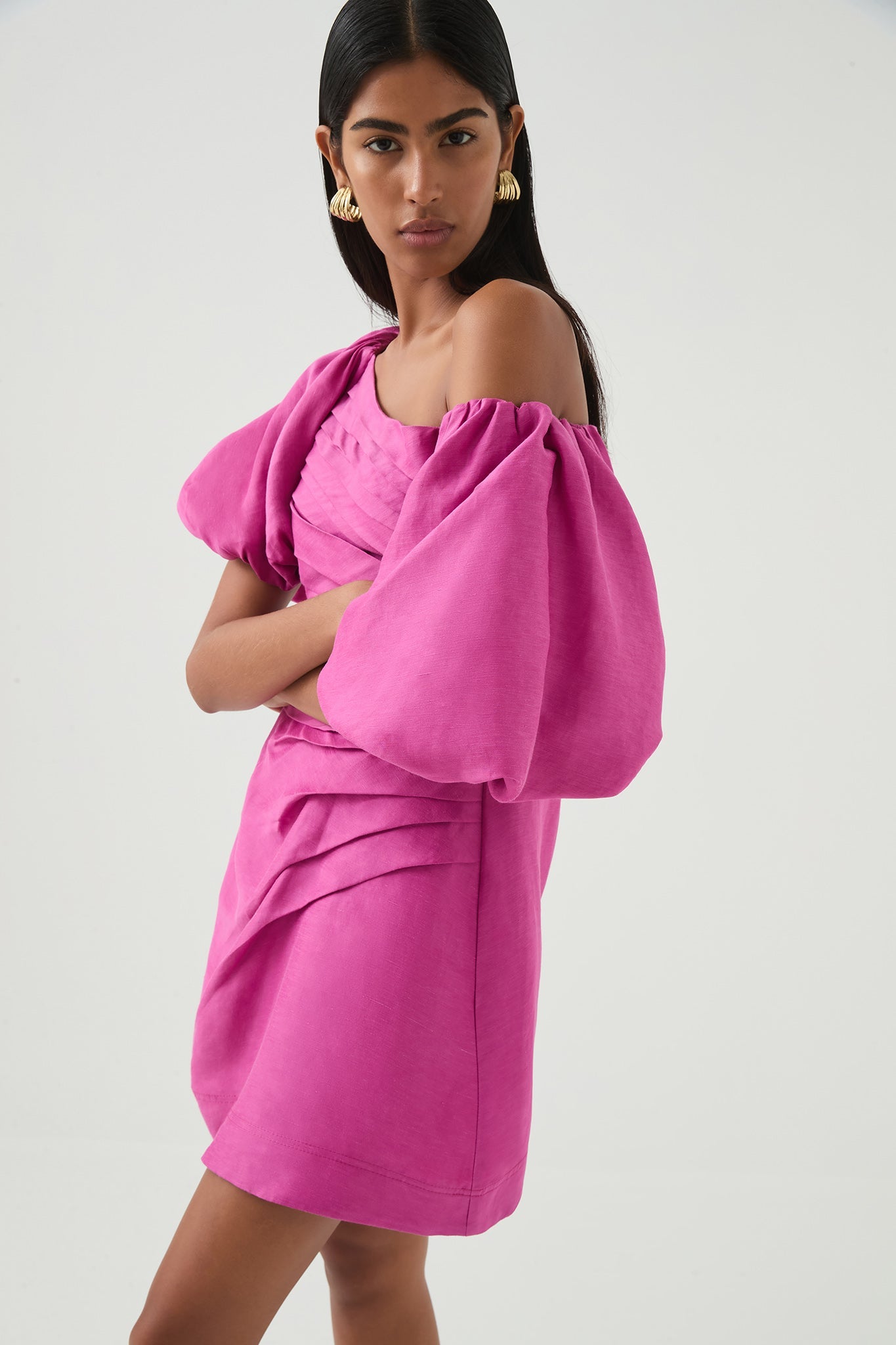 AJE - Cadence Ruched Mini Dress (AU 10)