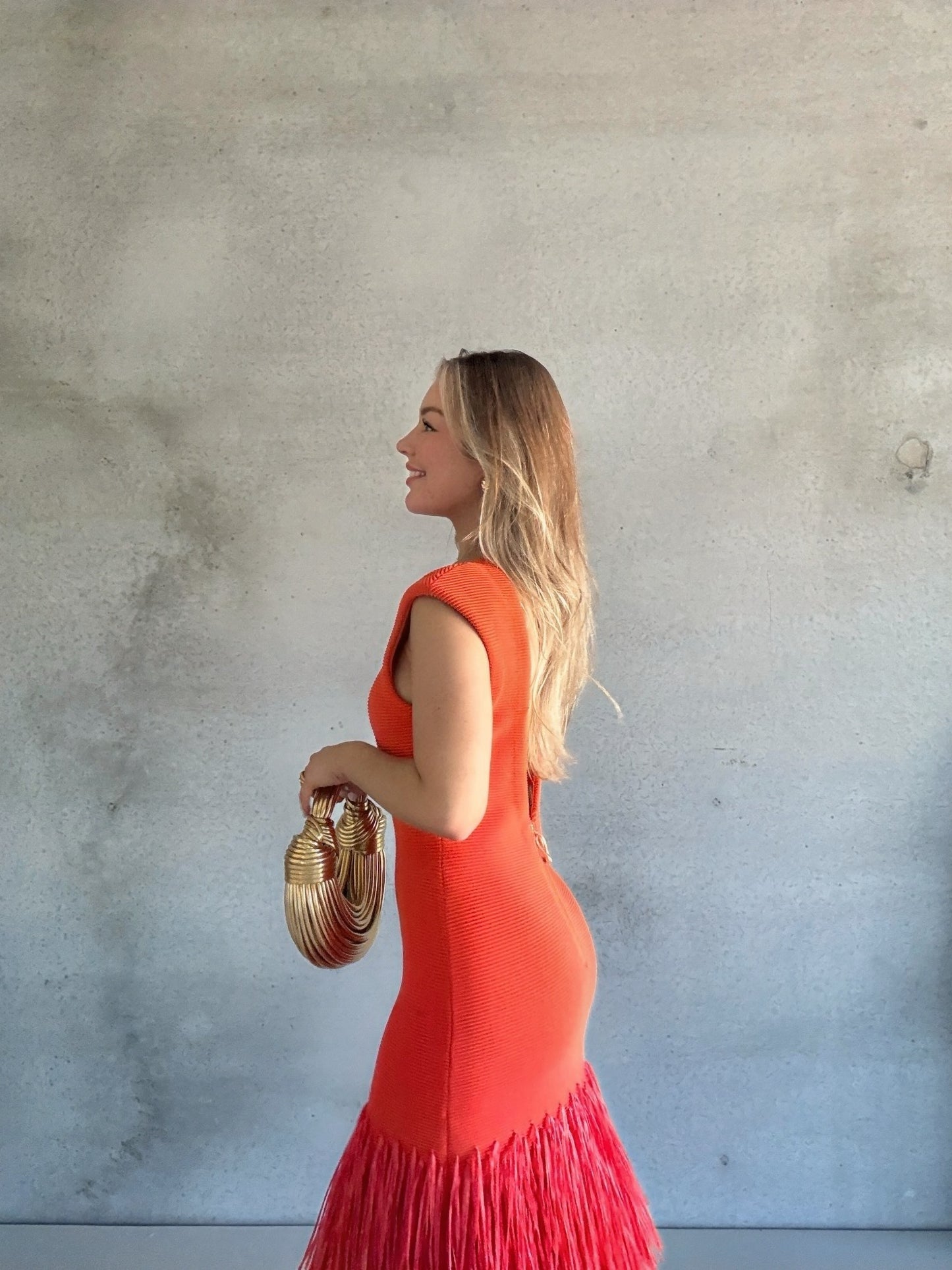AJE - Rushes Raffia Knit Midi Dress (AU 8/10)