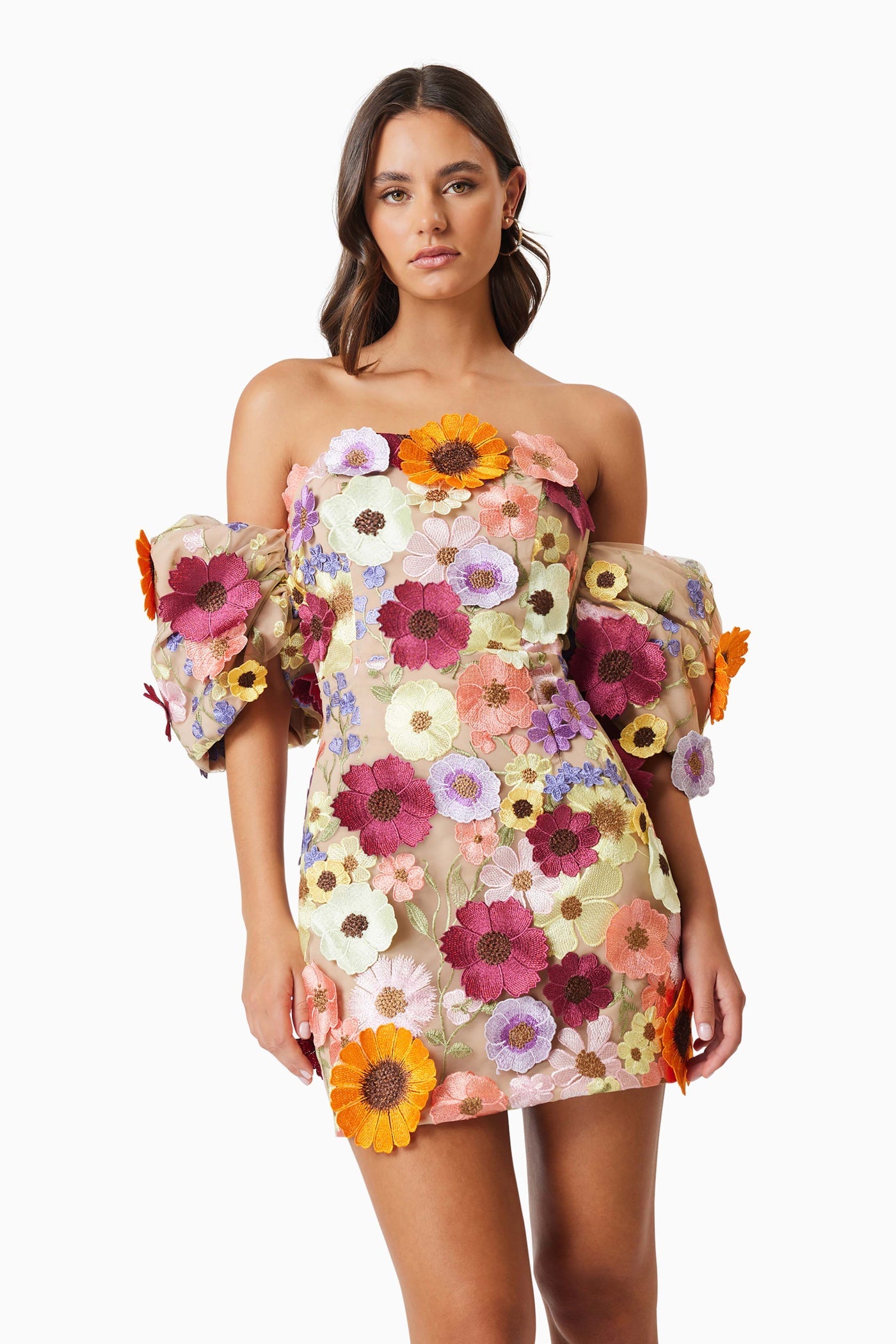 ELLIATT - Perry Floral Embellished Mini Dress (M)
