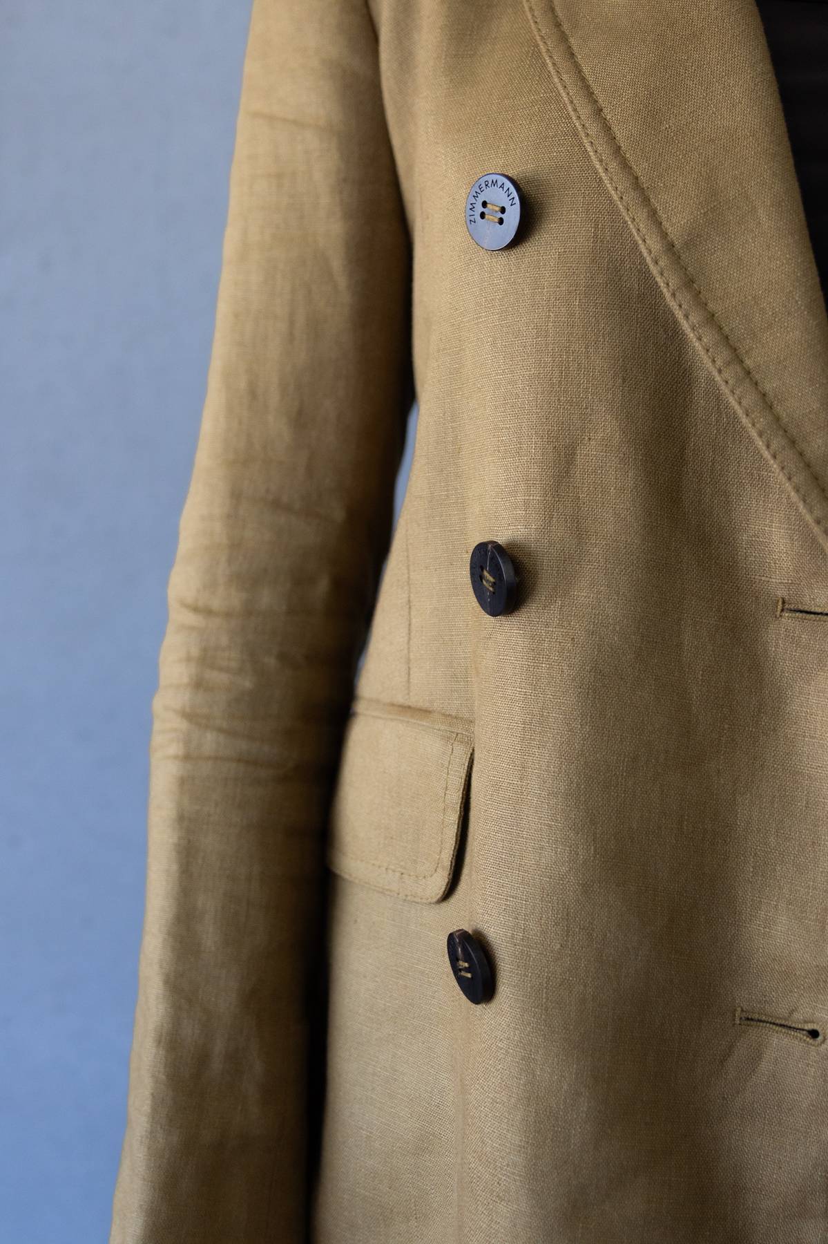 ZIMMERMANN SUIT - Mustard Linen Double Breasted Suit (AU 8/10)