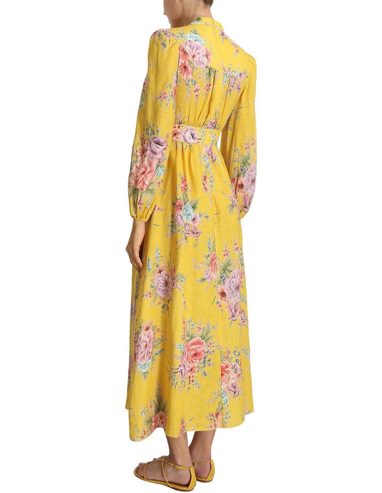 ZIMMERMANN - Zinnia Linen Floral Dress (AU 8/10)