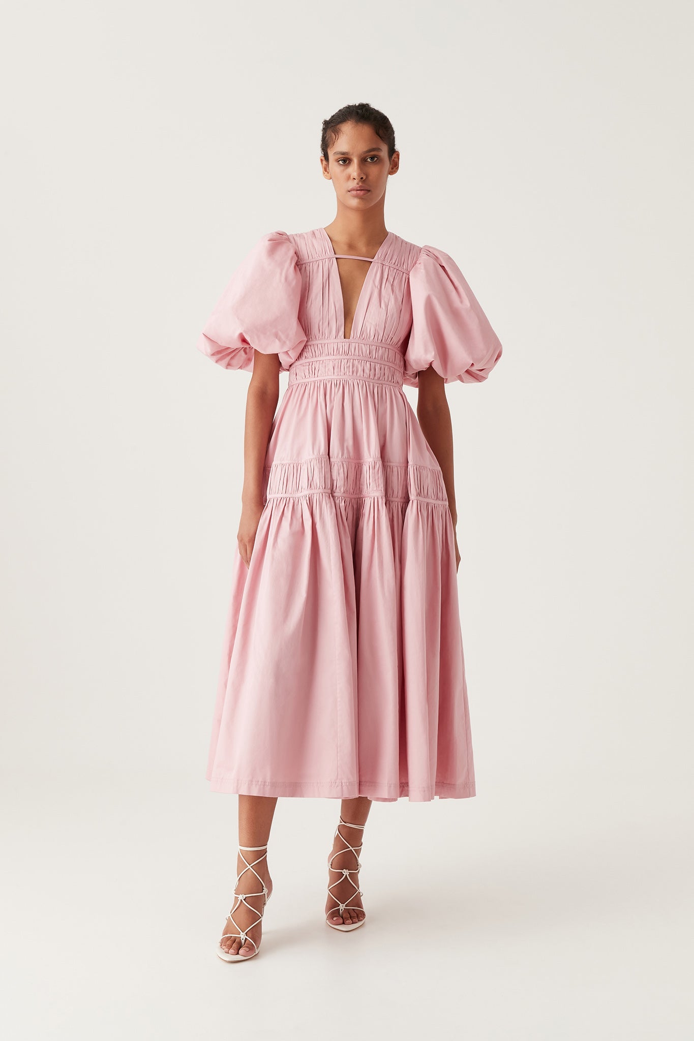 AJE - Fallingwater Ruched Midi Dress (AU 12)
