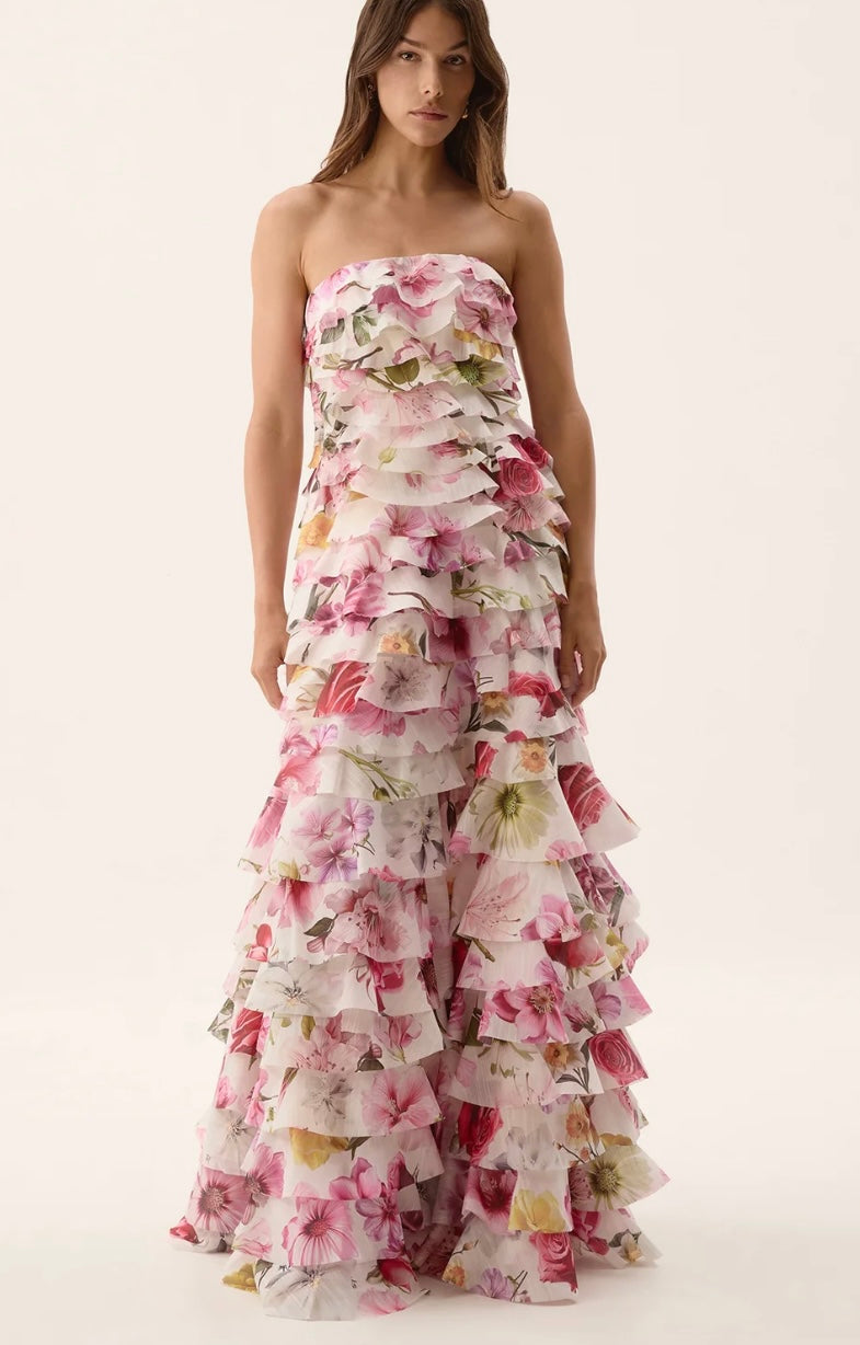 AJE - Fleur Pleated Gown (Size 8)