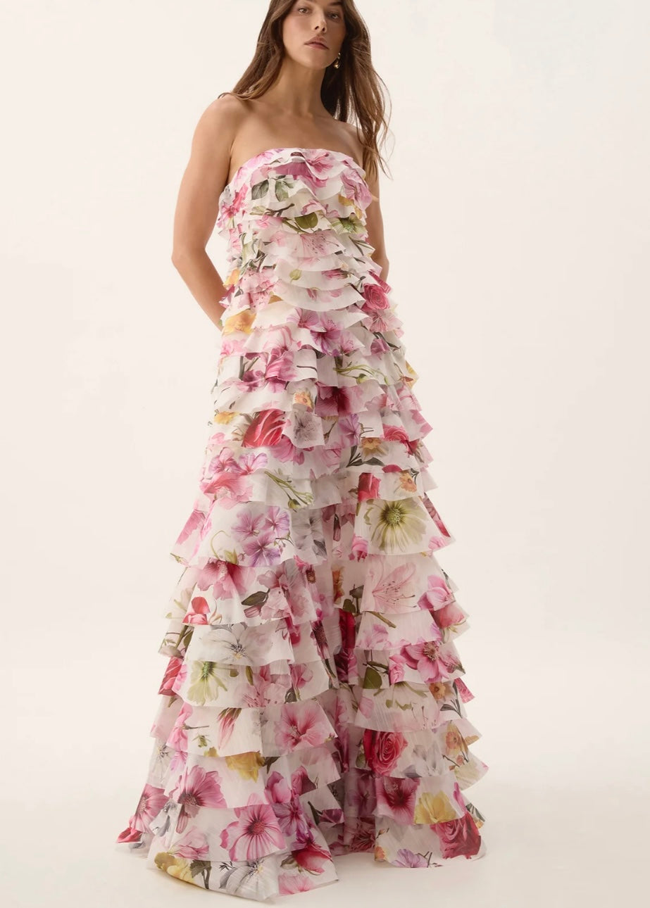 AJE - Fleur Pleated Gown (Size 8)