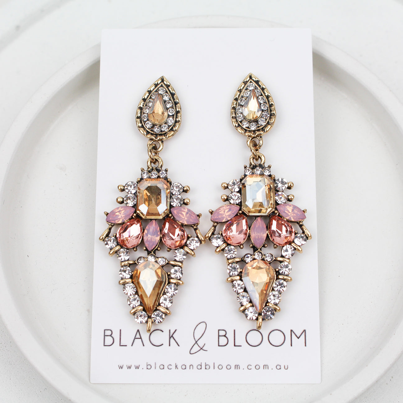 BLACK & BLOOM - Sophia Earrings - For Sale