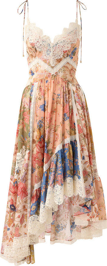 ZIMMERMANN - August Asymmetric Slip Dress (AU 12)