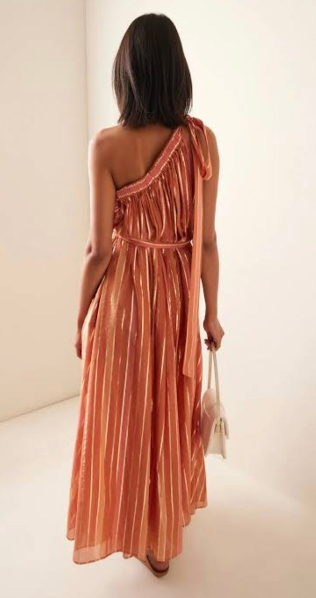ZIMMERMANN -Junie Asymmetric Midi Dress (AU 12)