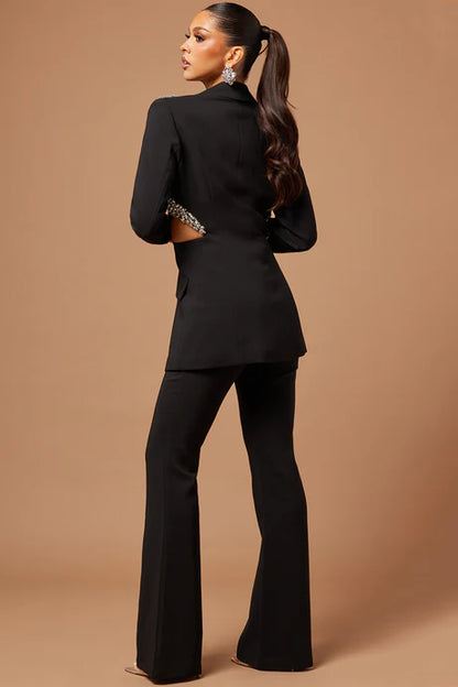 FASHION NOVA - Claire Embellished Suit Set (L)