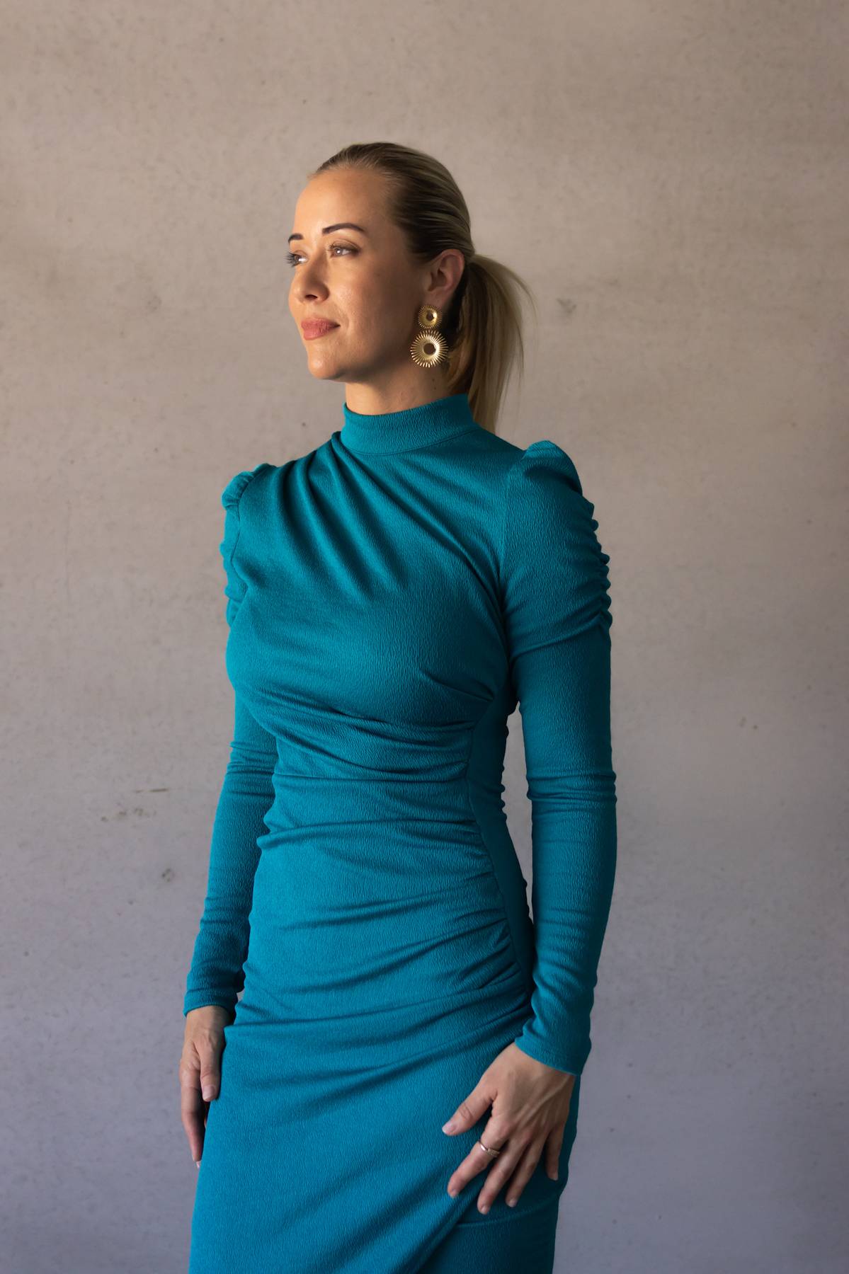 NAKED ART - Teal Midi Dress (AU 8)