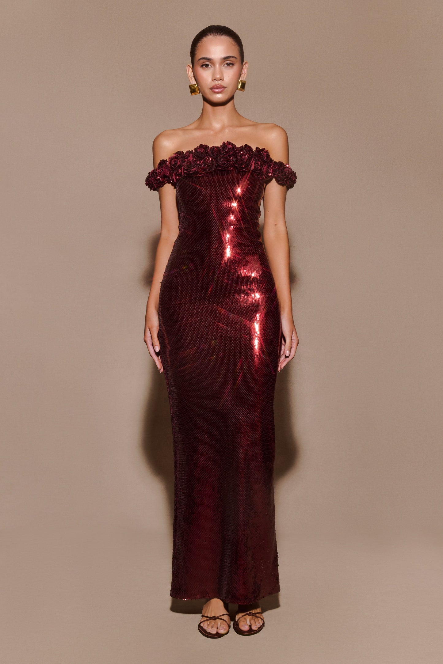 MESHKI - Carrie Sequin Maxi Dress (AU 10)