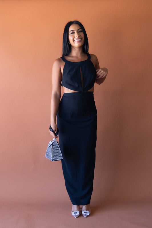 MATTHEW EAGER - Black Maxi Dress (AU 10)