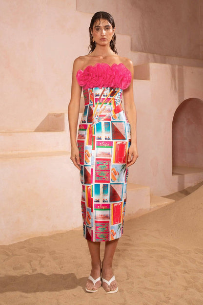ELIYA THE LABEL - Positano Midi Dress (AU 10)