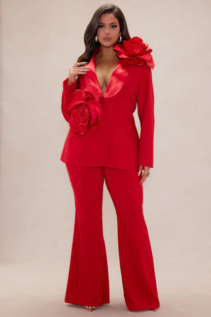 Jaden Floral Blazer Suit Set (Size L)