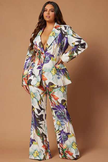 Liliana Floral Blazer Suit Set