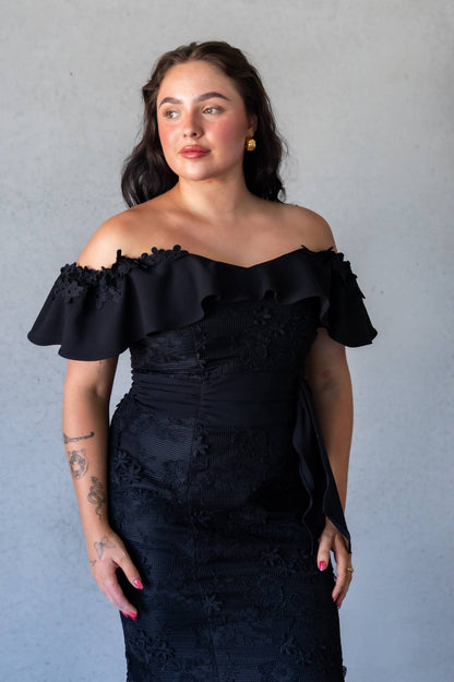 PIZAZZ - Scarlett off shoulder Maxi dress (AU 10/12)