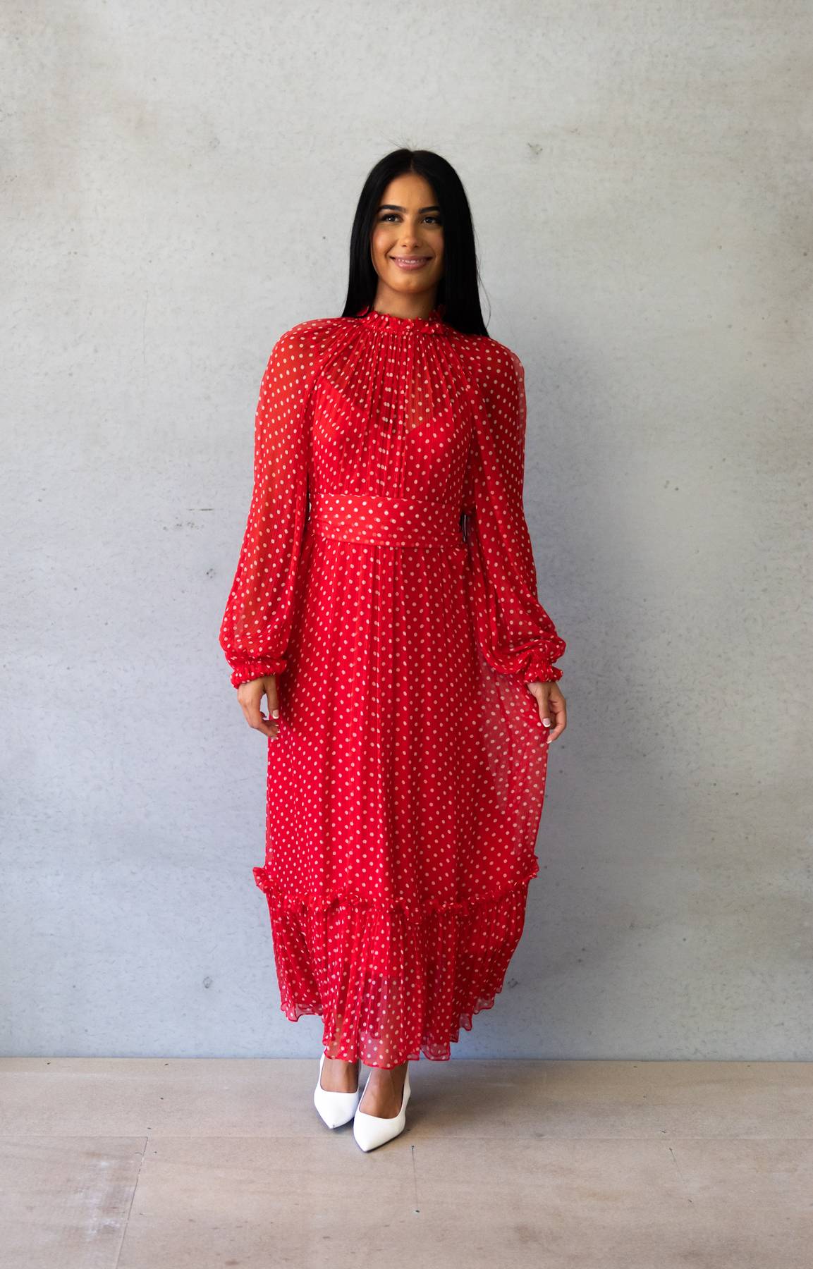 ZIMMERMANN - Ninety-Six Swing Red Polka Dot Dress (1)