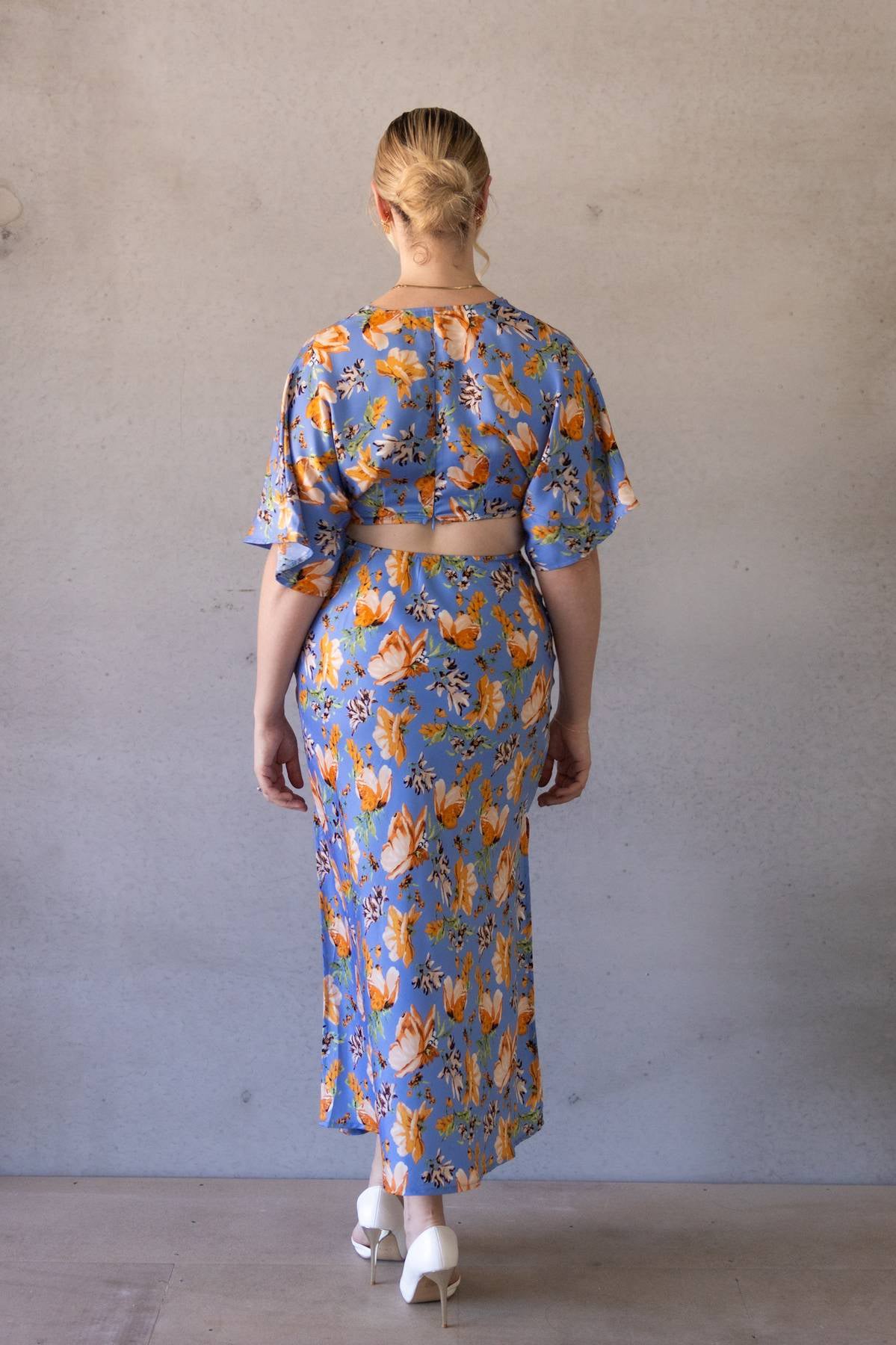 FOR SALE - HERE COMES THE SUN - Floral Midi dress (AU 10)