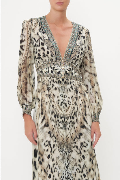 CAMILLA - Button Dress with Shaped Waistband (S - AU 10)