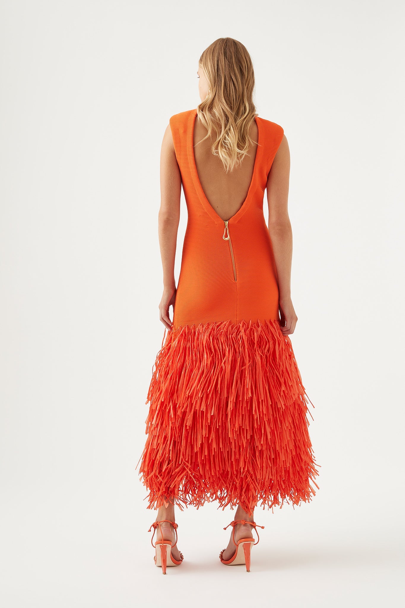 AJE - Rushes Raffia Knit Midi Dress (M)