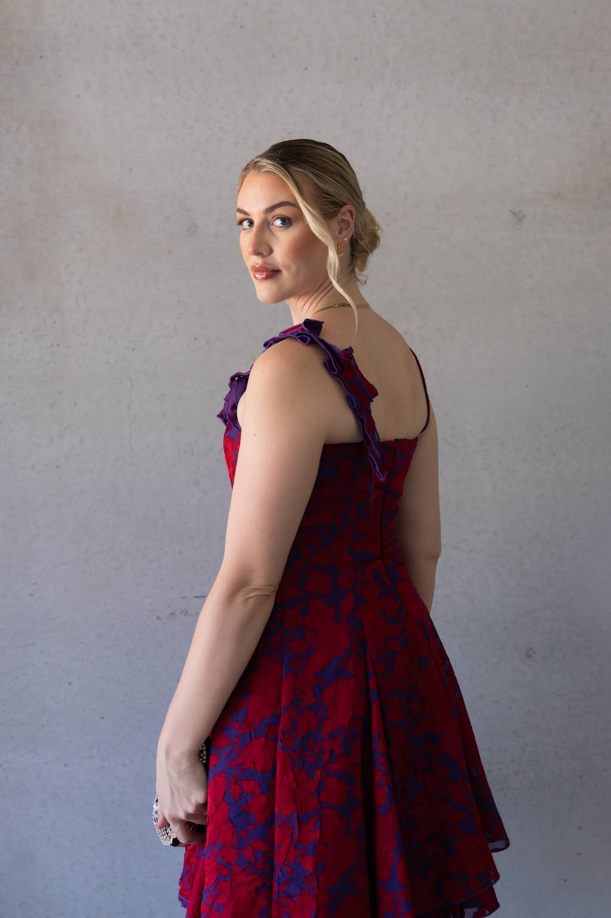BAROMETER - Red & Purple Mini dress (AU 10)