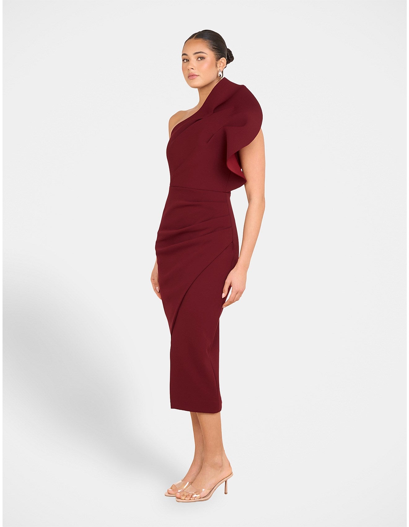 PILGRIM - Elise Asymmetric Midi Dress (AU 14)