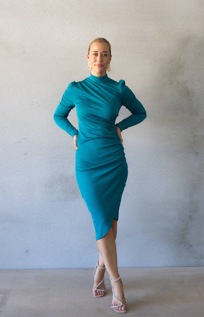 NAKED ART - Teal Midi Dress (AU 8)