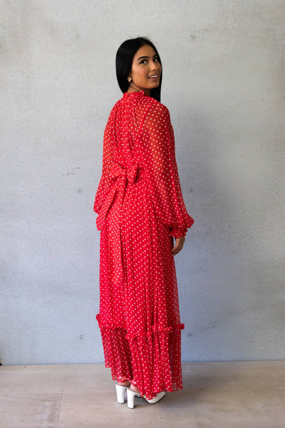 ZIMMERMANN - Ninety-Six Swing Red Polka Dot Dress (1)