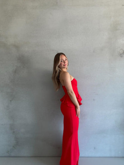SHEIKE - Strapless Pendulum Maxi Dress (AU 8)