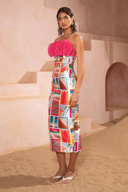 ELIYA THE LABEL - Positano Midi Dress (AU 10)