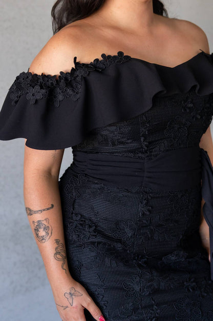 PIZAZZ - Scarlett off shoulder Maxi dress (AU 10/12)
